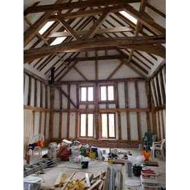 Exposed New And Old Oak Timbers